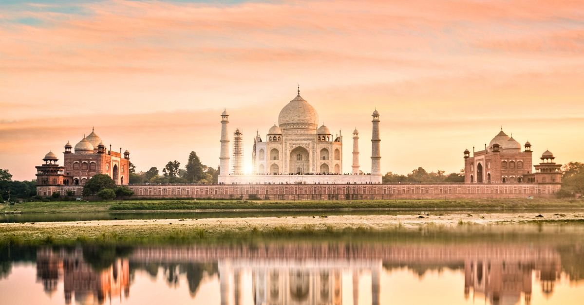 The Taj Mahal at golden hour